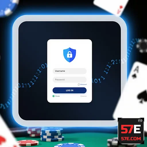 A mobile device displaying a secure online casino gaming platform - 57e